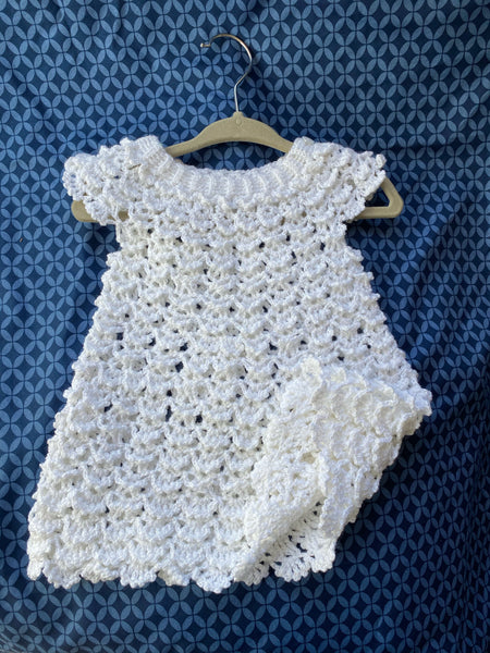 White Crochet Dress