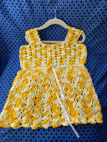 Crochet Yellow Sunflower Dress