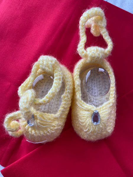 Handmade Crochet Ballet Shoes Size 3-9 months