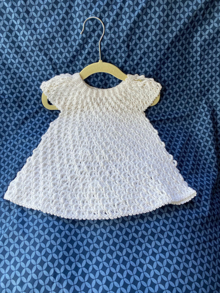 White crochet dress